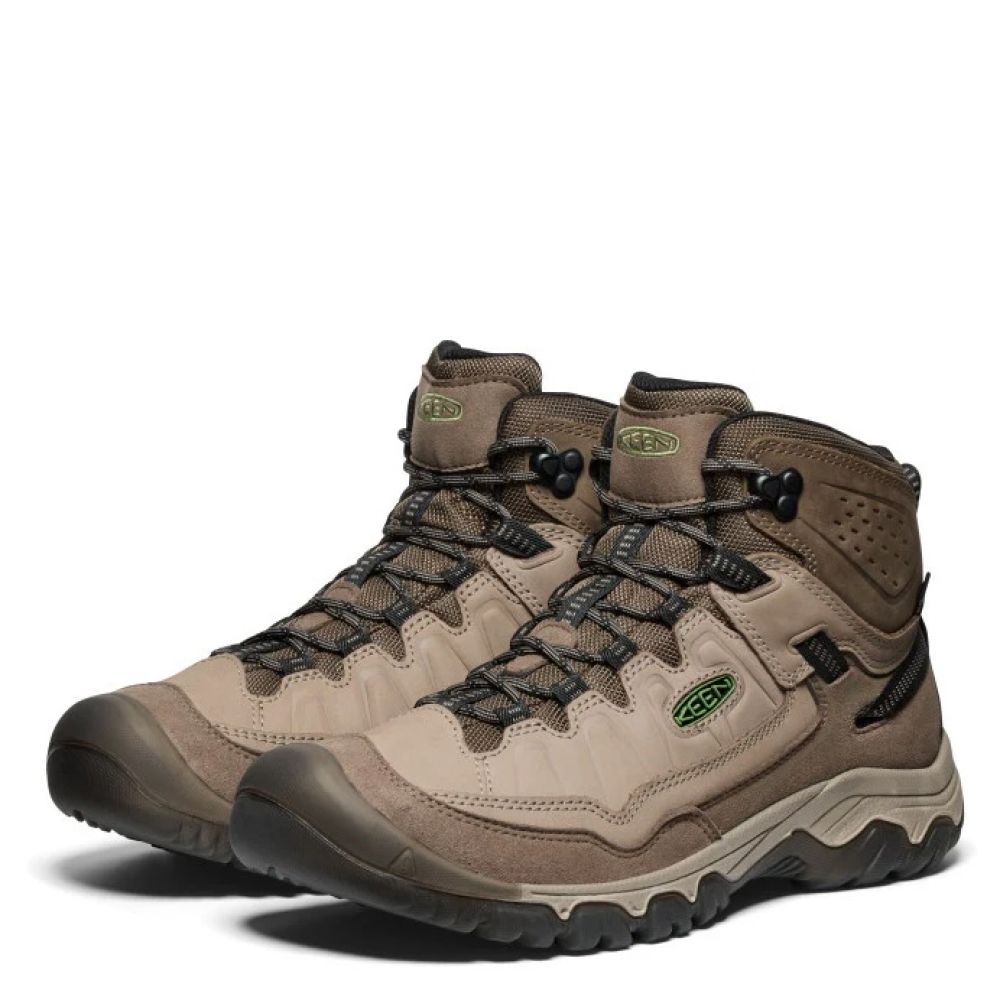 Keen Men's Targhee IV Waterproof Hiking Boot in Brindle/Canteen
