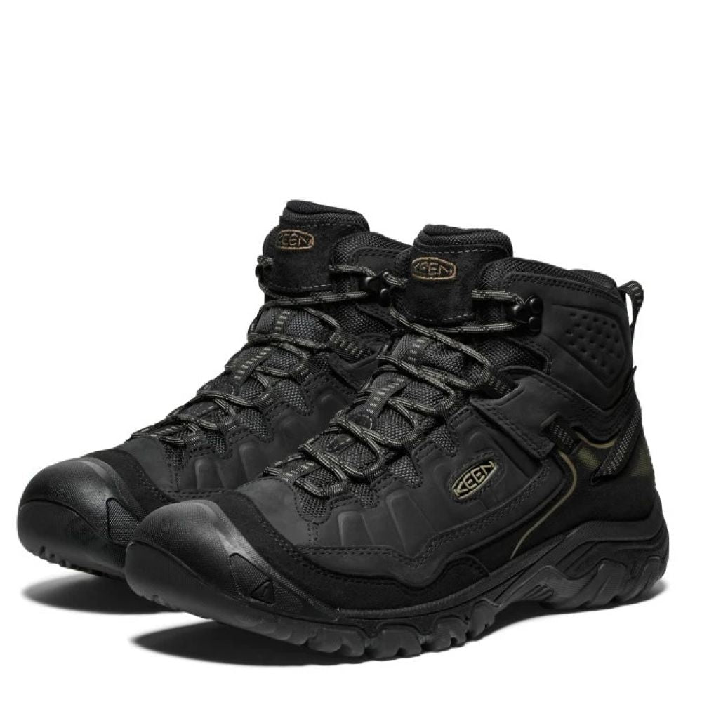 Keen Men's Targhee IV Waterproof Hiking Boot in Triple Black - Getoutside Shoes
