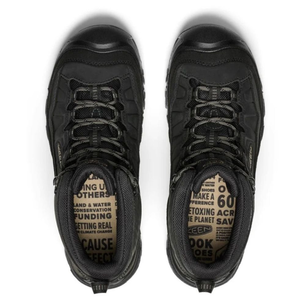 Keen Men's Targhee IV Waterproof Hiking Boot in Triple Black - Getoutside Shoes