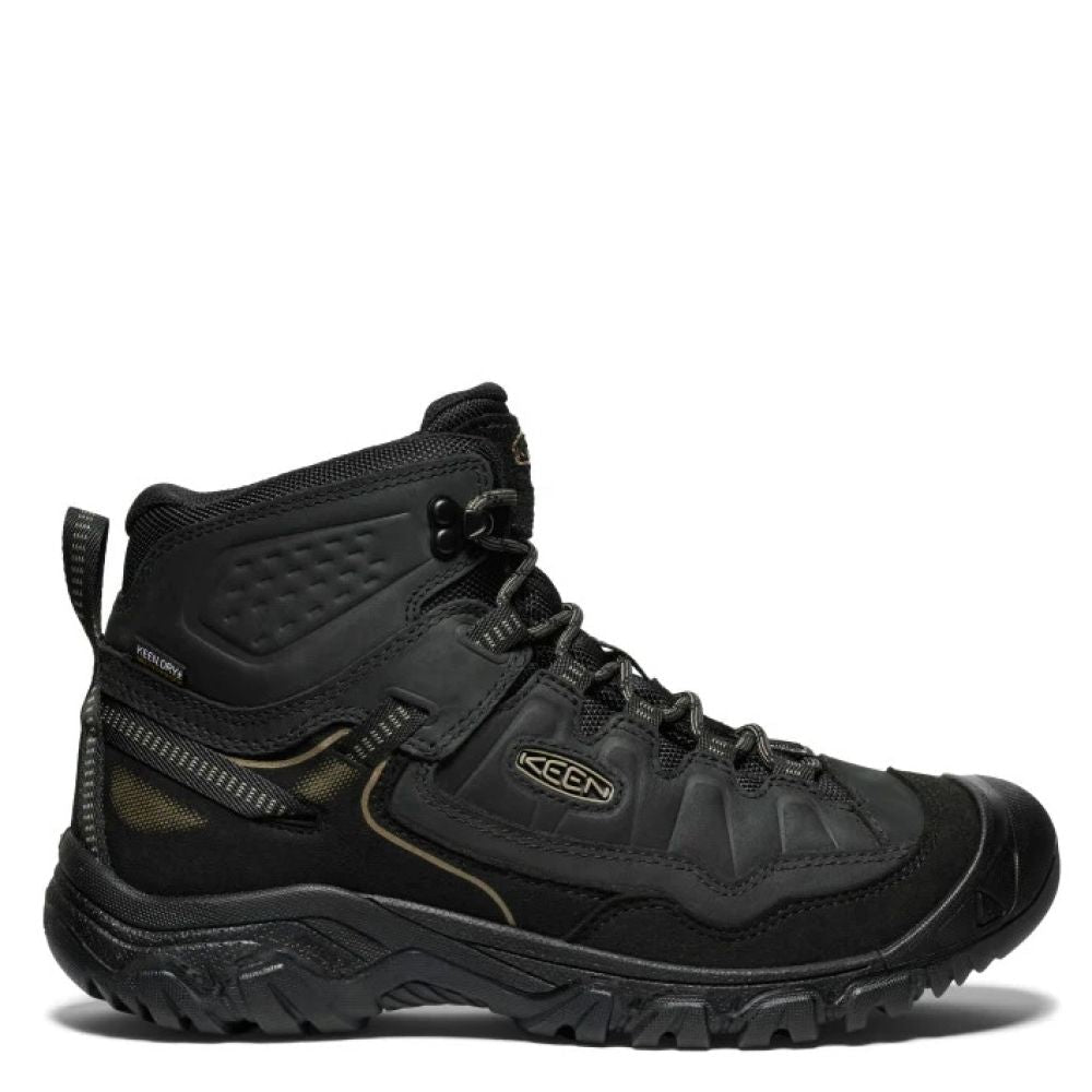 Keen Men's Targhee IV Waterproof Hiking Boot in Triple Black - Getoutside Shoes