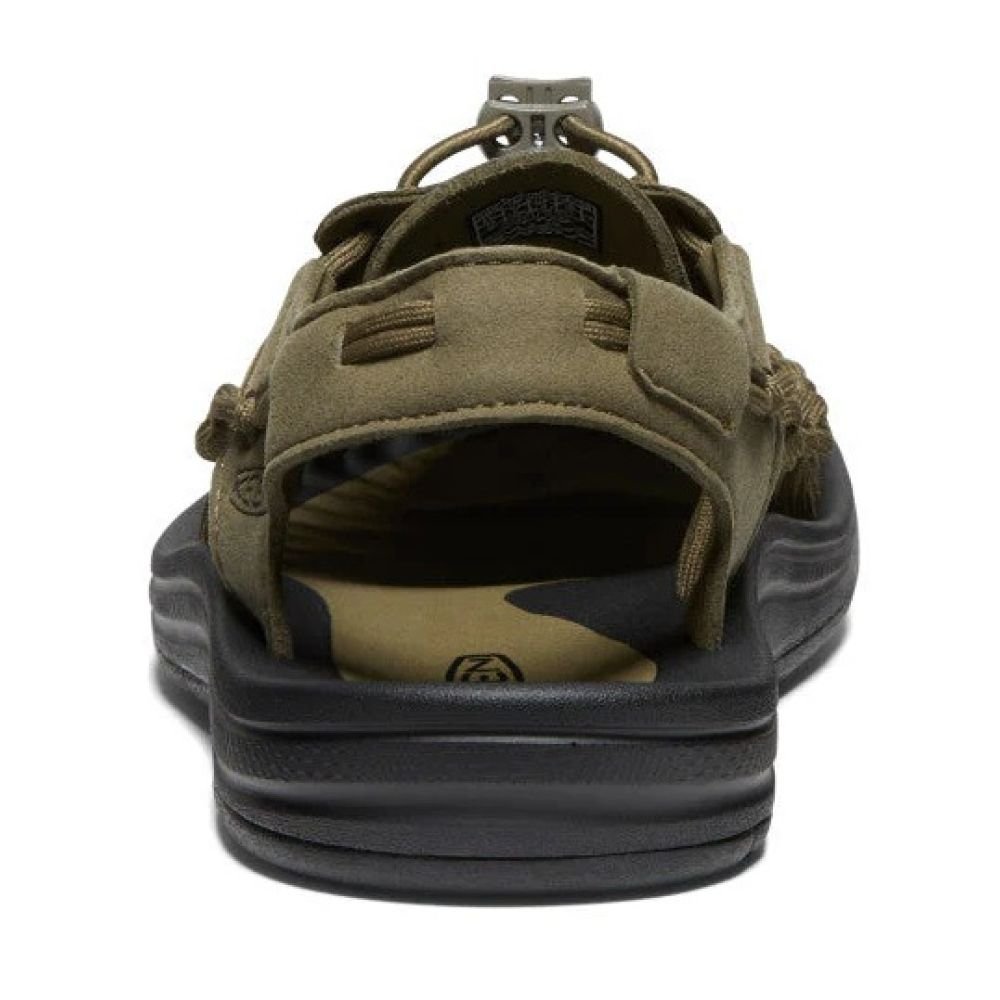 Keen Men's Uneek in Dark Olive/Black - Getoutside Shoes
