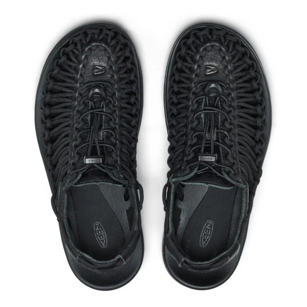 Keen Women's Uneek PLT in Black Smooth Leather | Getoutsideshoes