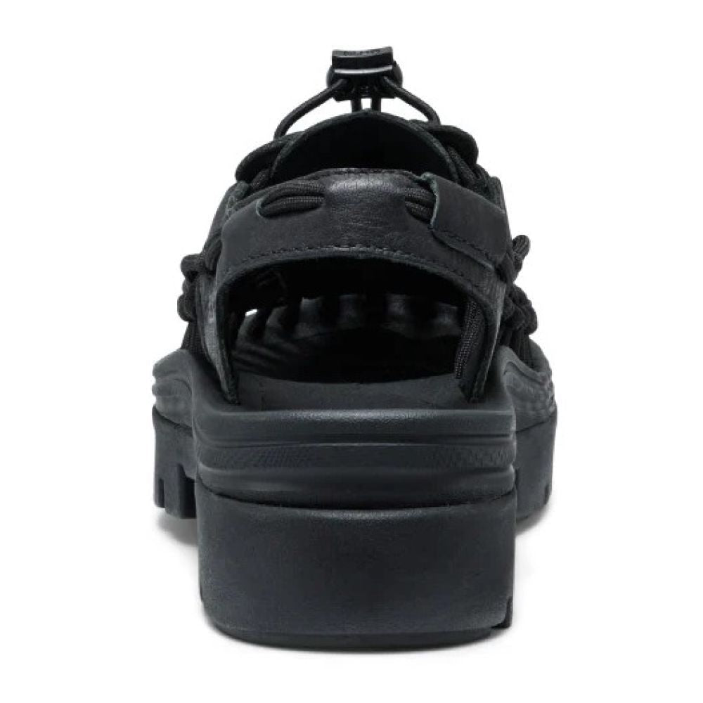 Keen Women's Uneek PLT in Black Smooth Leather | Getoutsideshoes