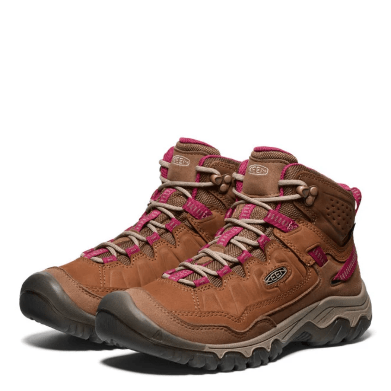 Keen Women's Targhee IV Waterproof Hiking Boot in Bison/Beaujolais - Getoutside Shoes