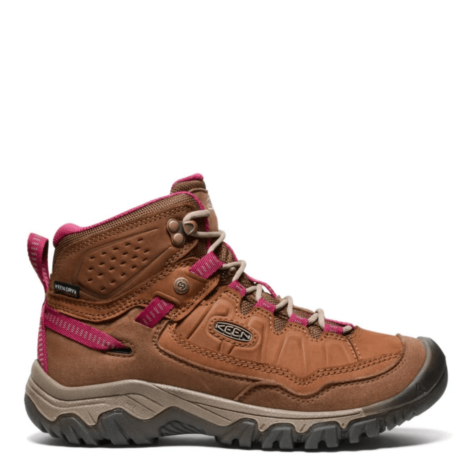 Keen Women's Targhee IV Waterproof Hiking Boot in Bison/Beaujolais - Getoutside Shoes