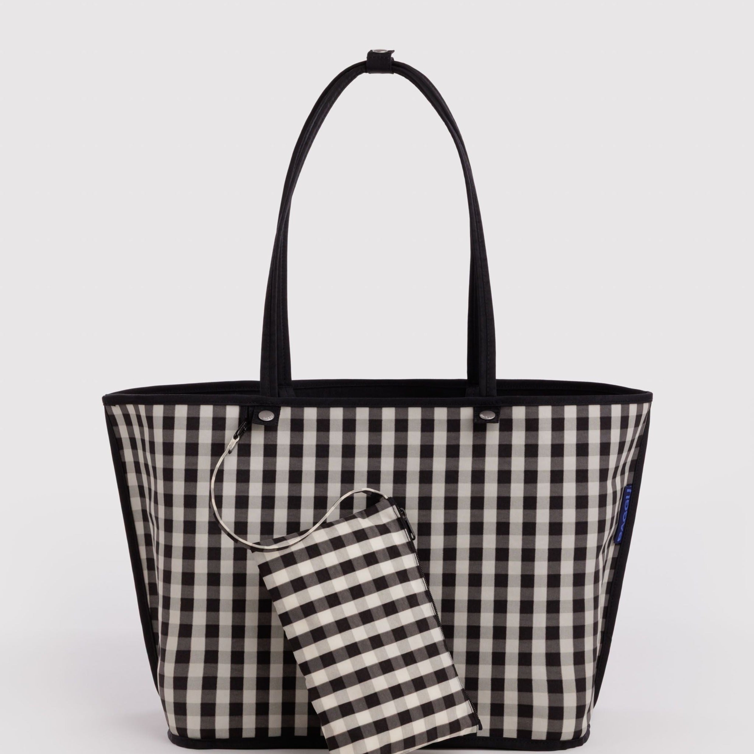Baggu Large Nylon Reversible Tote in Black Mix