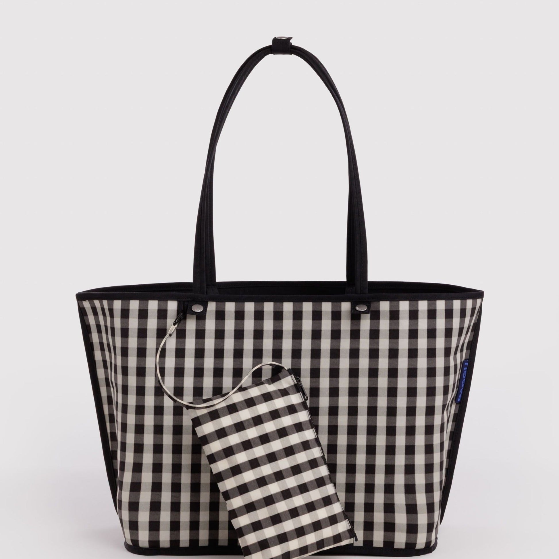 Baggu Large Nylon Reversible Tote in Black Mix