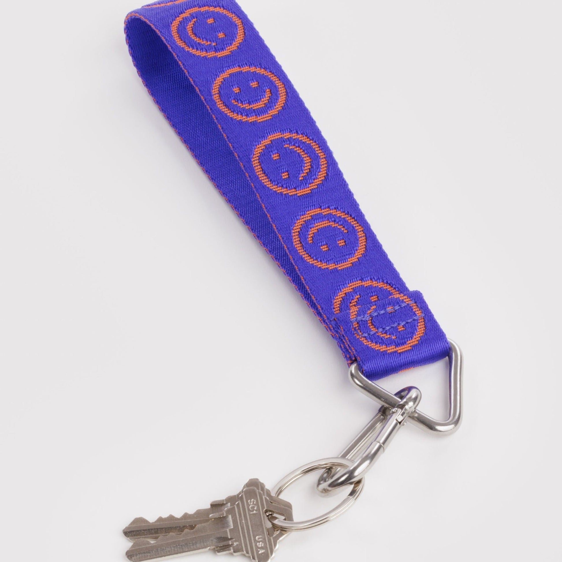 Baggu Logo Keychain in Lapis Happy