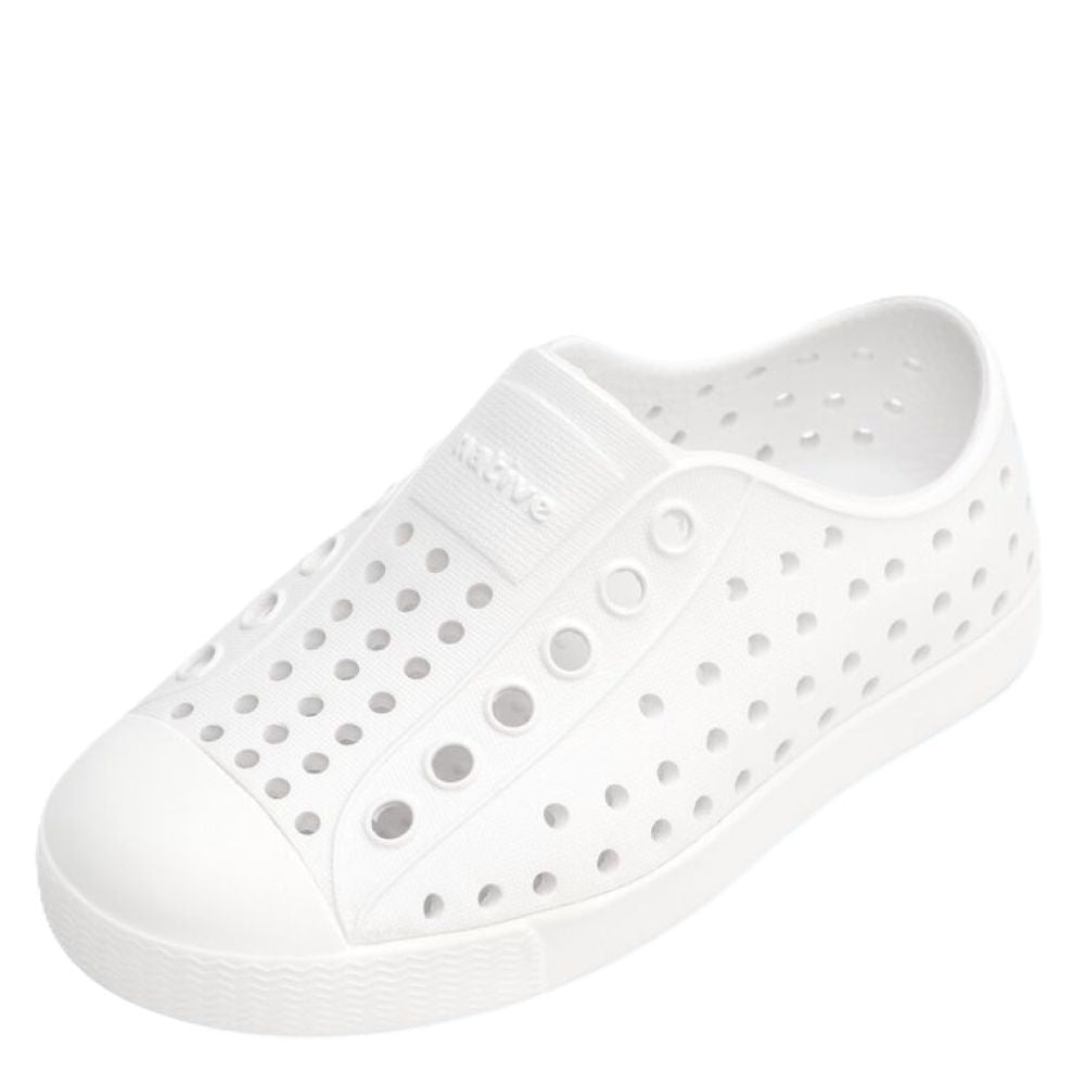Native Kids Jefferson in Shell White/ Shell White - Getoutside Shoes