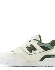 New Balance Women's 550 in Off White with Green