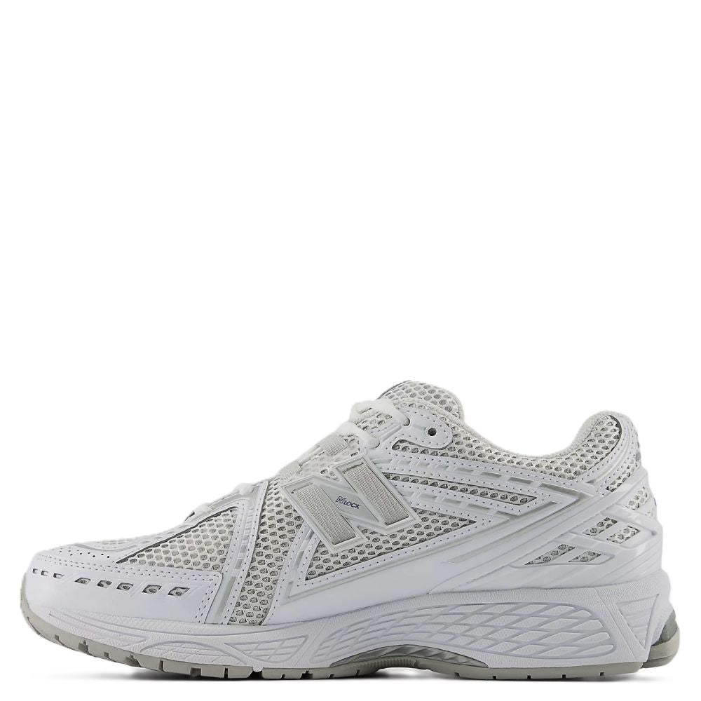 New Balance Women's 1906R in White with Team Royal and Silver Metallic