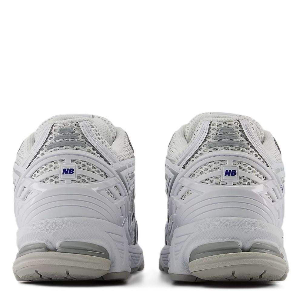 New Balance Women's 1906R in White with Team Royal and Silver Metallic