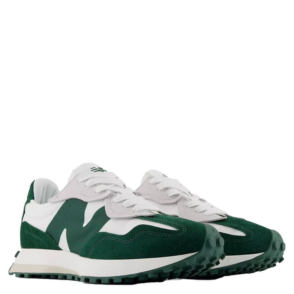 New Balance 327 in Nightwatch Green with White