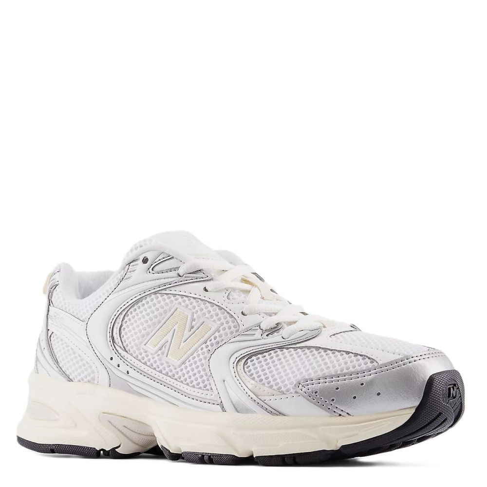 New Balance 530 in Silver Metallic with Linen