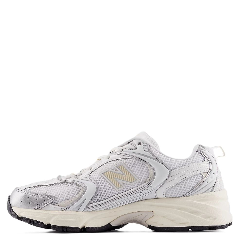 New Balance 530 in Silver Metallic with Linen