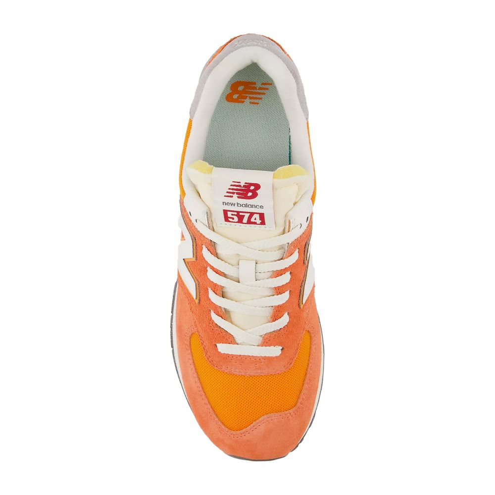 New Balance Women&#39;s 574 in Gulf Red with Sea Salt