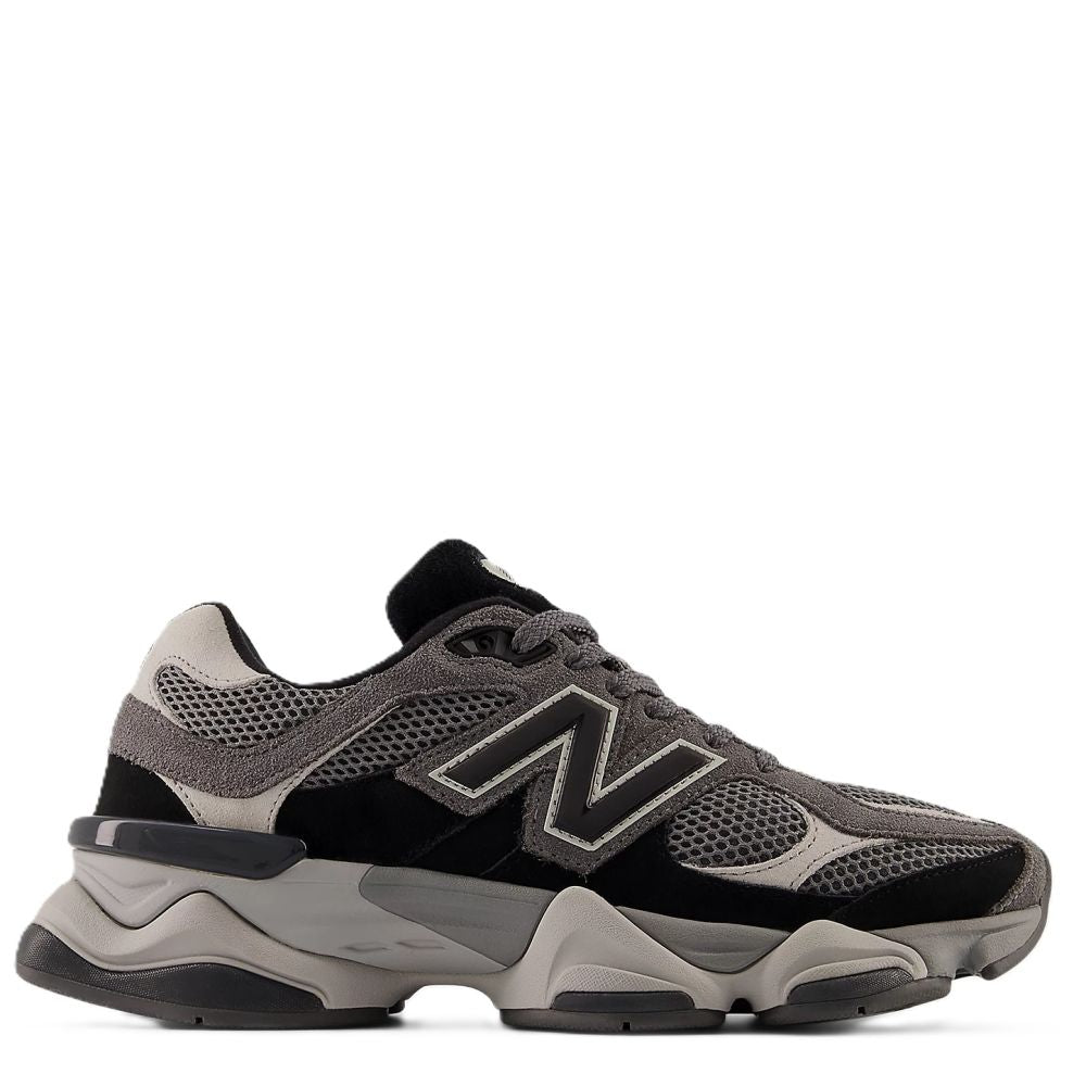 New Balance 9060 in Black with Castlerock and Rain Cloud