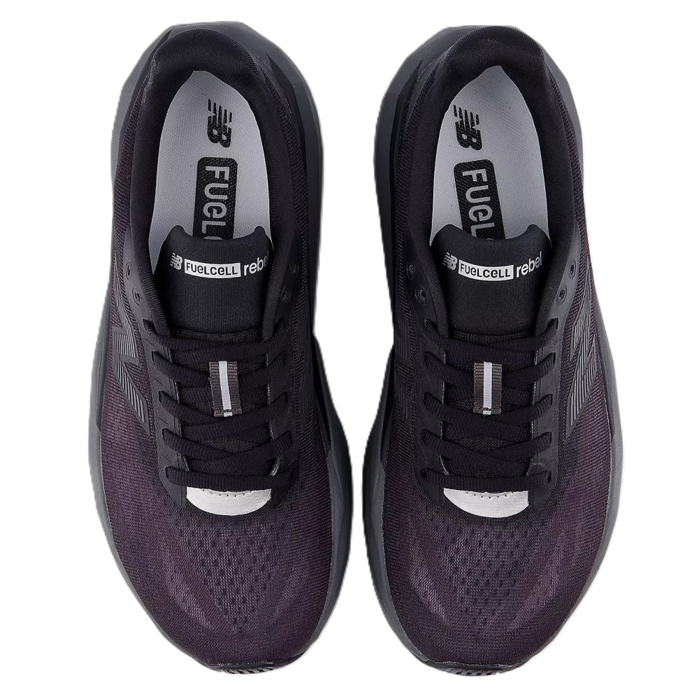 New Balance Women's FuelCell Rebel v5 in Black with Castlerock and Black Cement