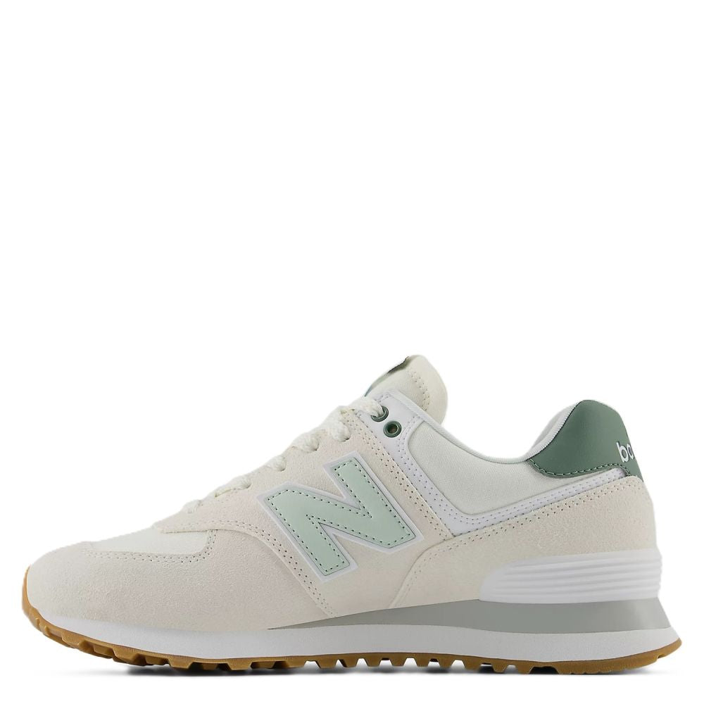 New Balance Women's 574 in Sea Salt with New Spruce