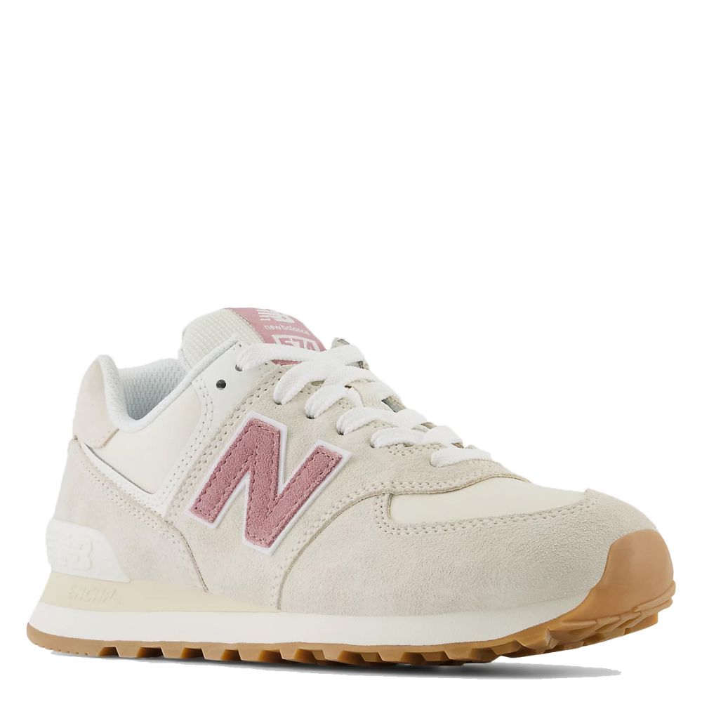New Balance Women&#39;s 574 in Linen with Rosewood