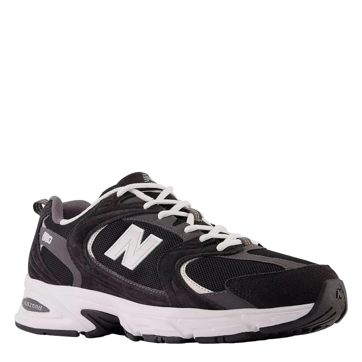 New Balance 530 in Black with Magnet and Silver Metallic - Getoutside Shoes