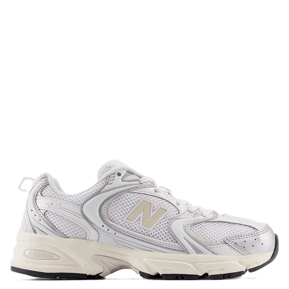 New Balance 530 in Silver Metallic with Linen - Getoutside Shoes