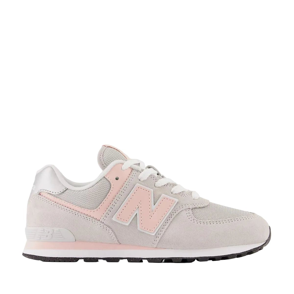 New Balance 574 in Rain Cloud with Pink Haze - Getoutside Shoes