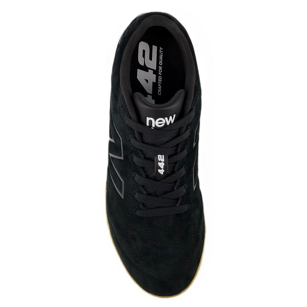 New Balance Men's 442 Elite IN LS V3 in Black with White - Getoutside Shoes