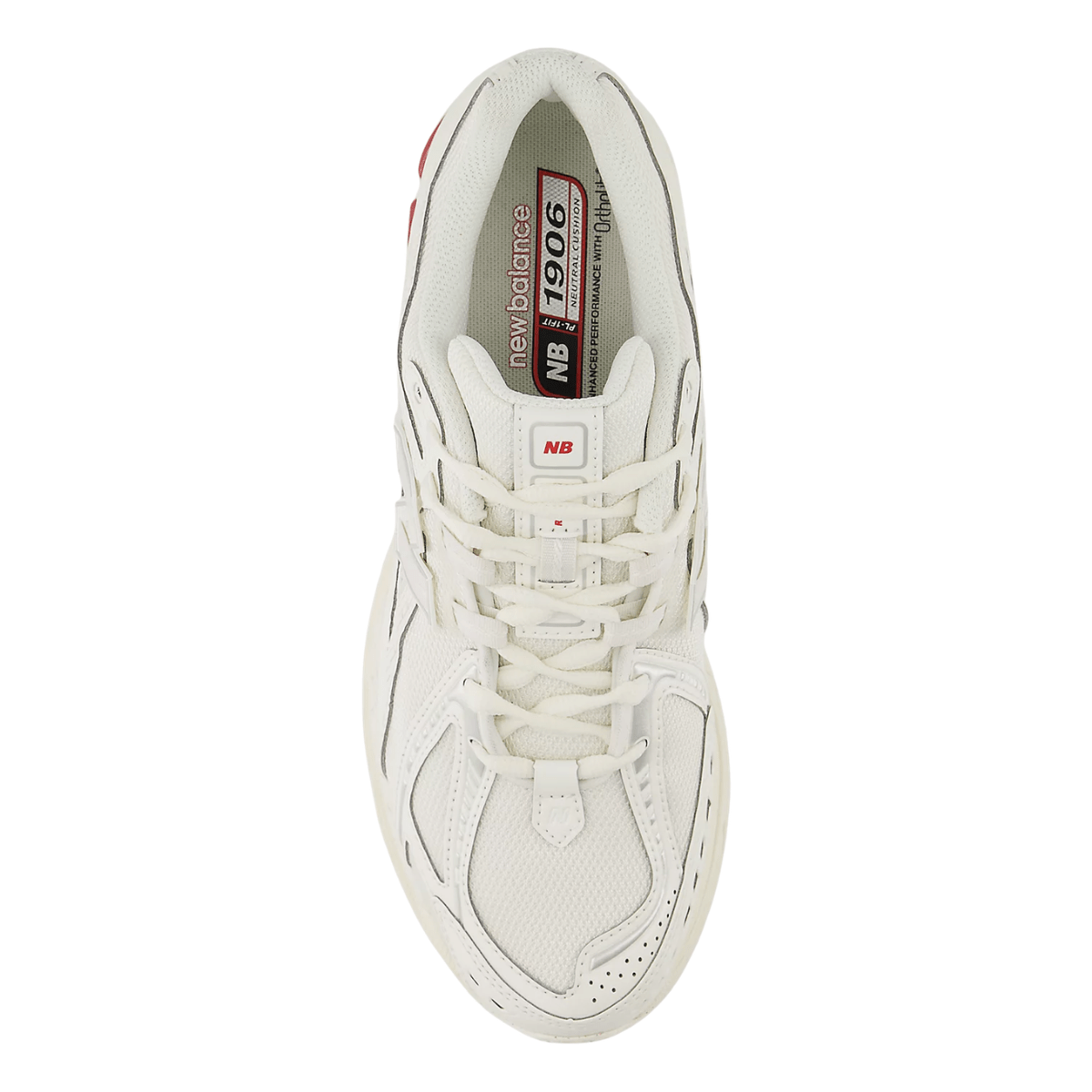 New Balance Women's 1906R in Angora with Sea Salt and Shadow Red - Getoutside Shoes