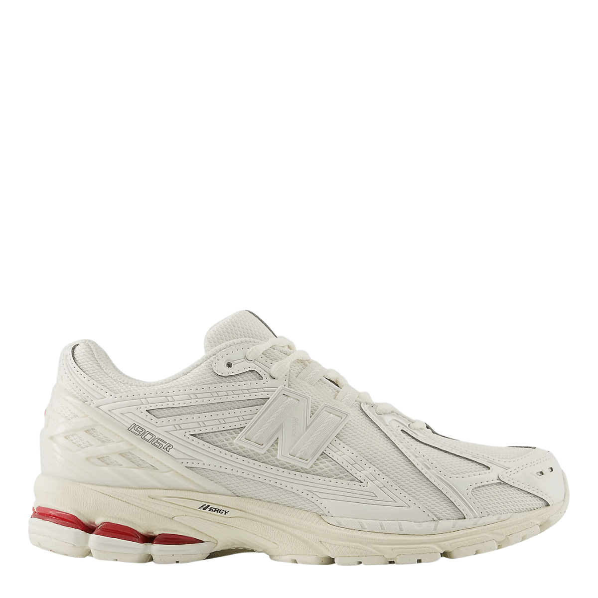 New Balance Women's 1906R in Angora with Sea Salt and Shadow Red - Getoutside Shoes