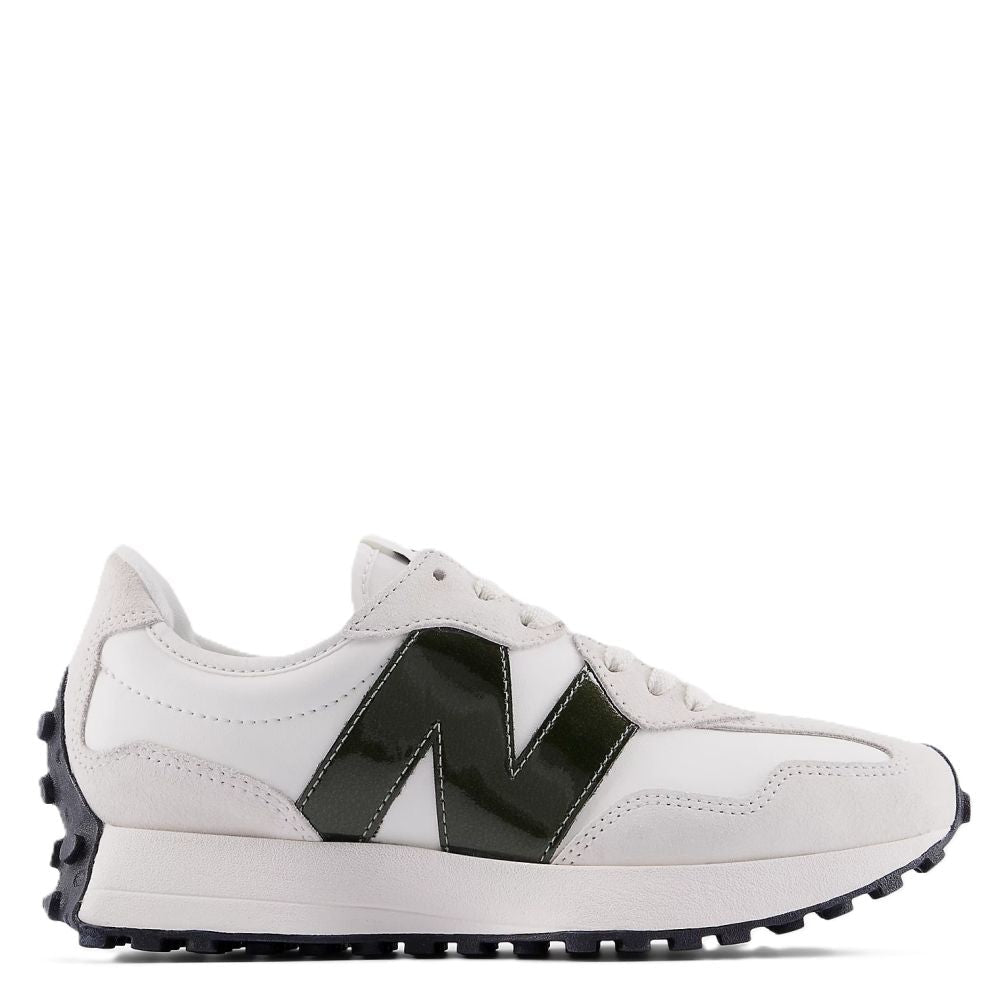 New Balance Women's 327 in Sea Salt with Dark Olivine - Getoutside Shoes