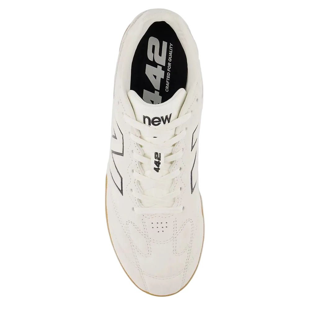 New Balance Women's 442 Elite IN LS V3 in White with Black - Getoutside Shoes
