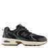 New Balance 530 in Black with Castlerock - Getoutside Shoes