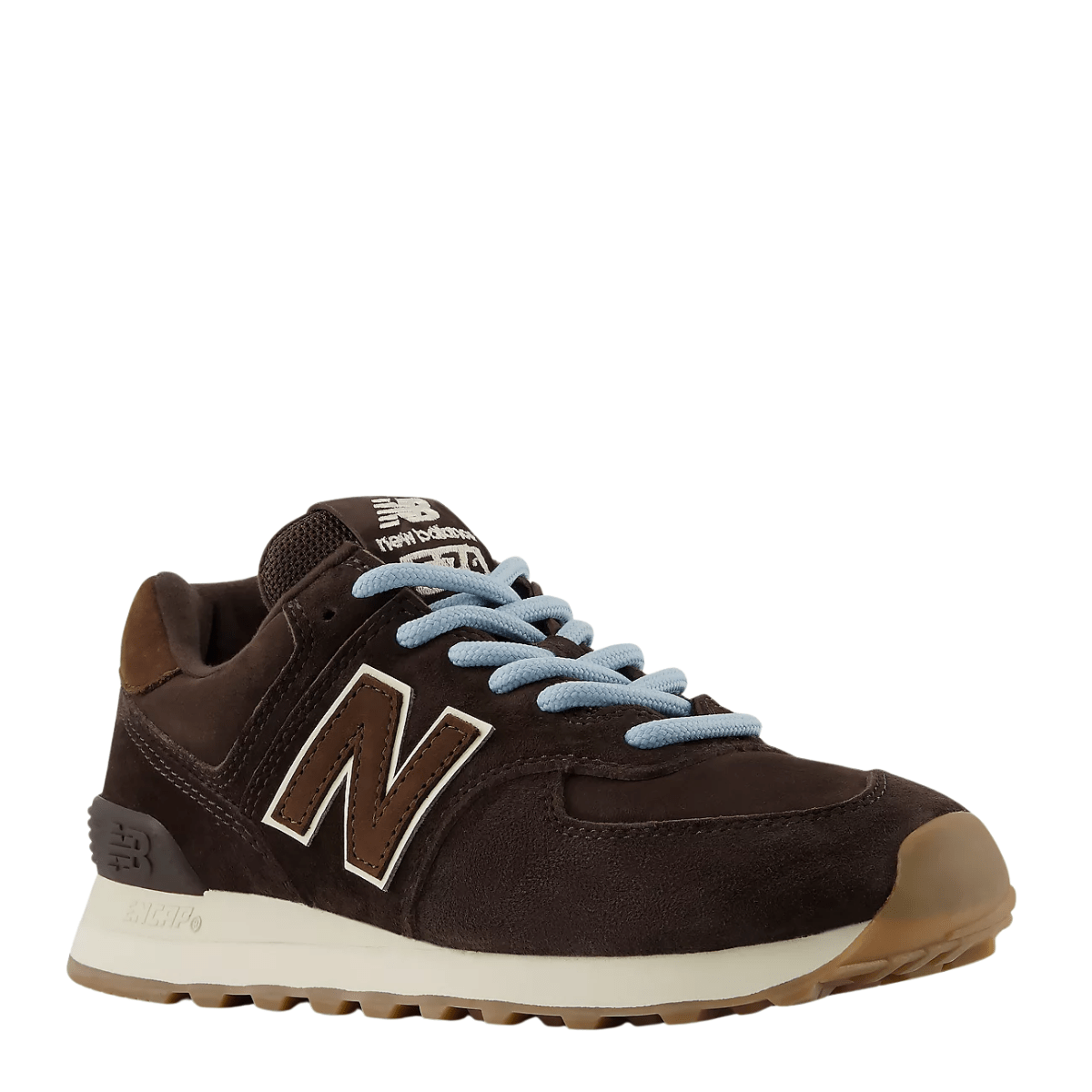 New Balance Women's 574 in Black Coffee with Angora - Getoutside Shoes