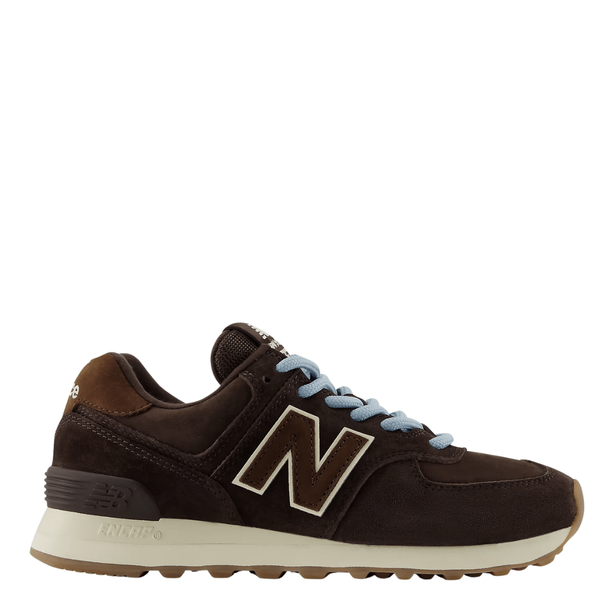 New Balance Women's 574 in Black Coffee with Angora - Getoutside Shoes