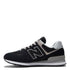 New Balance Women's 574v3 in Black with White (D Width)