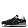 New Balance Women's 574v3 in Black with White (D Width)