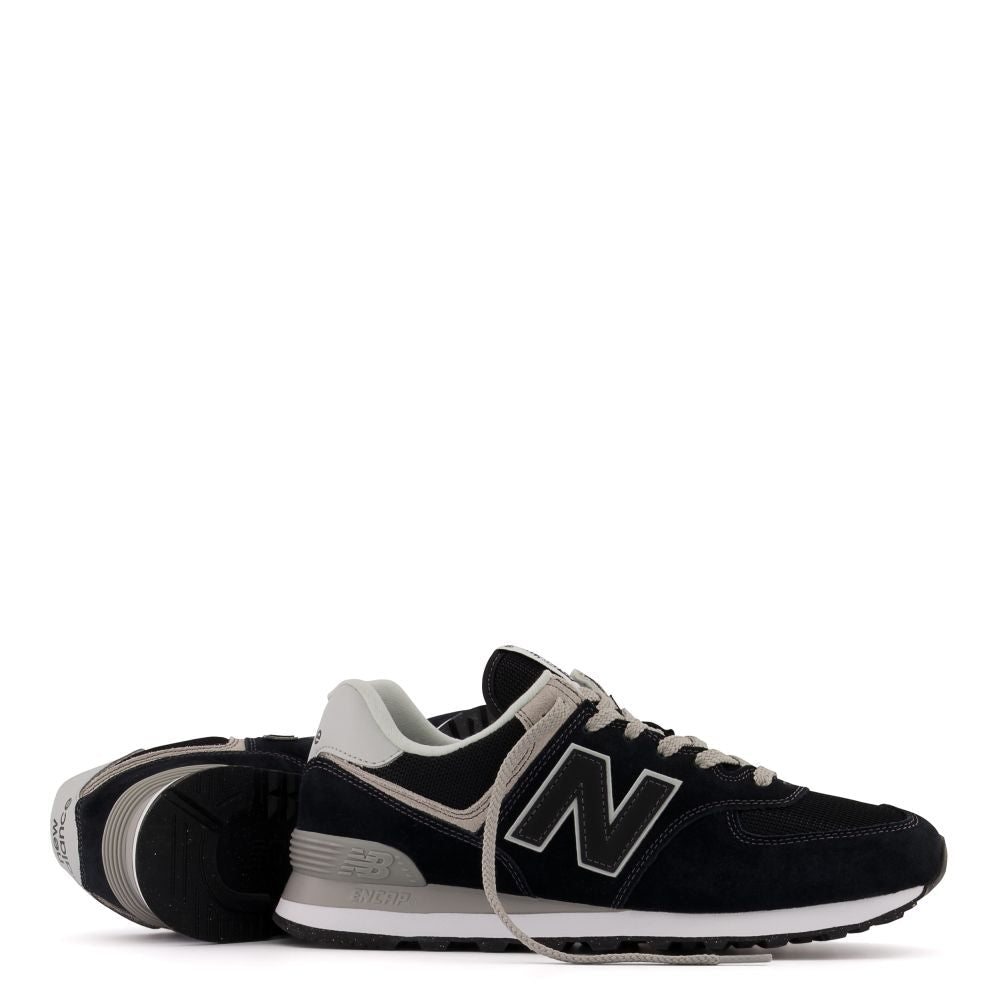 New Balance Women's 574v3 in Black with White (D Width)