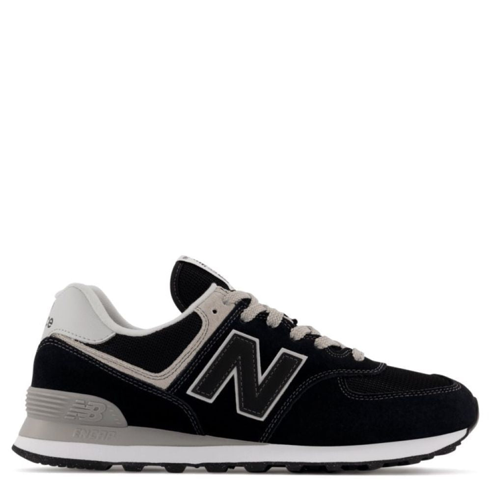 New Balance Women's 574v3 in Black with White (D Width)