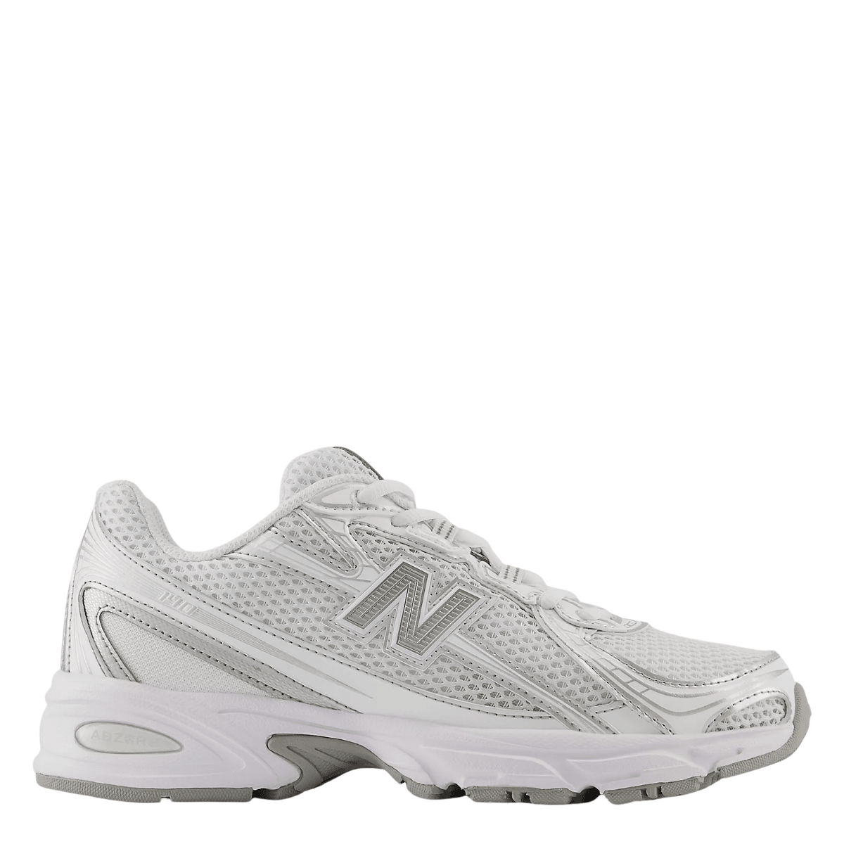New Balance 740 Women in White with Metallic Silver and Reflection - Getoutside Shoes