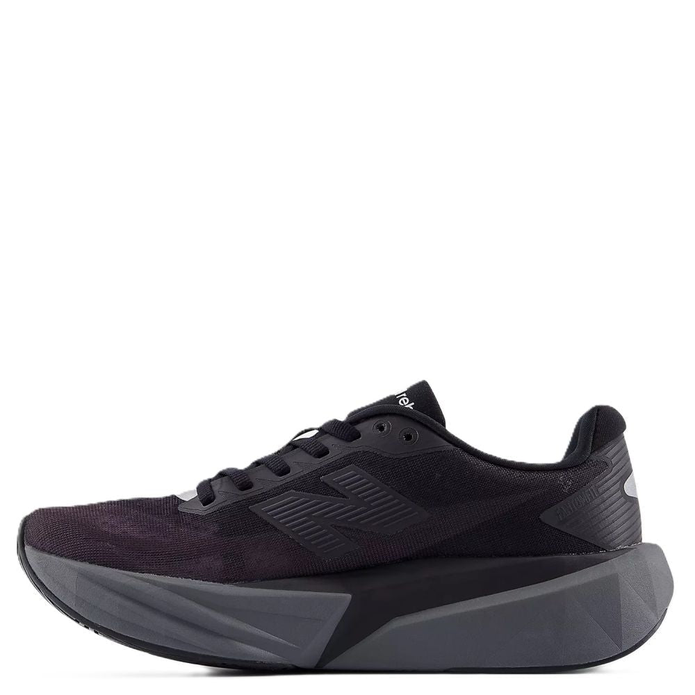 New Balance Women's FuelCell Rebel v5 in Black with Castlerock and Black Cement - Getoutside Shoes
