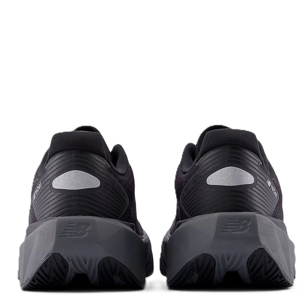 New Balance Women's FuelCell Rebel v5 in Black with Castlerock and Black Cement - Getoutside Shoes