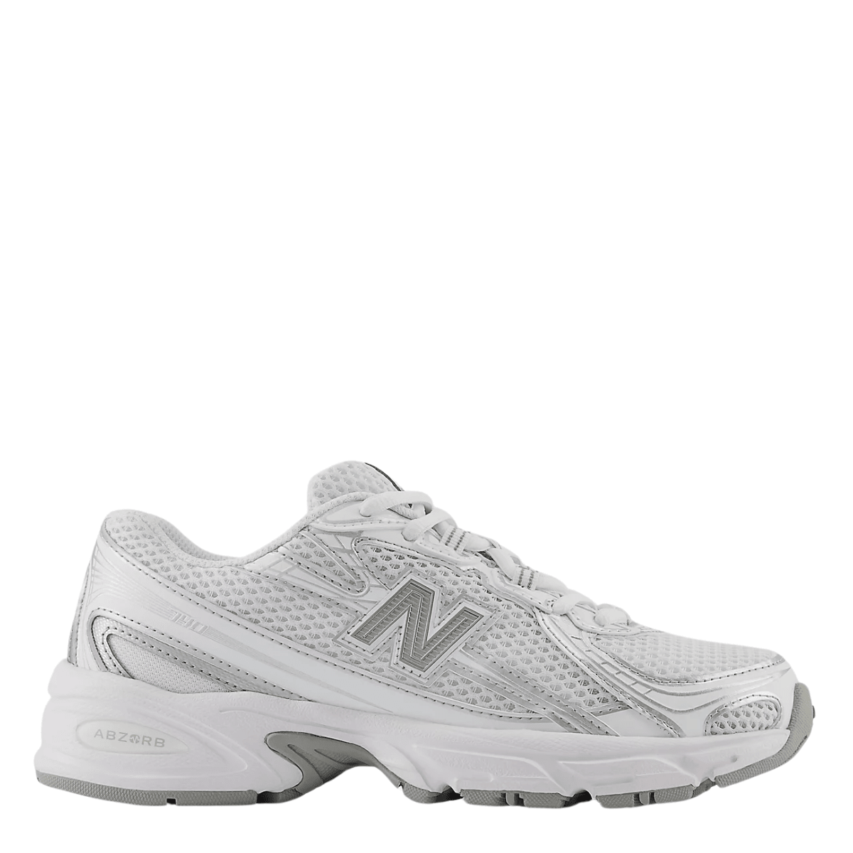 New Balance Youth 740 in White with Silver Metallic in Getoutside Shoes