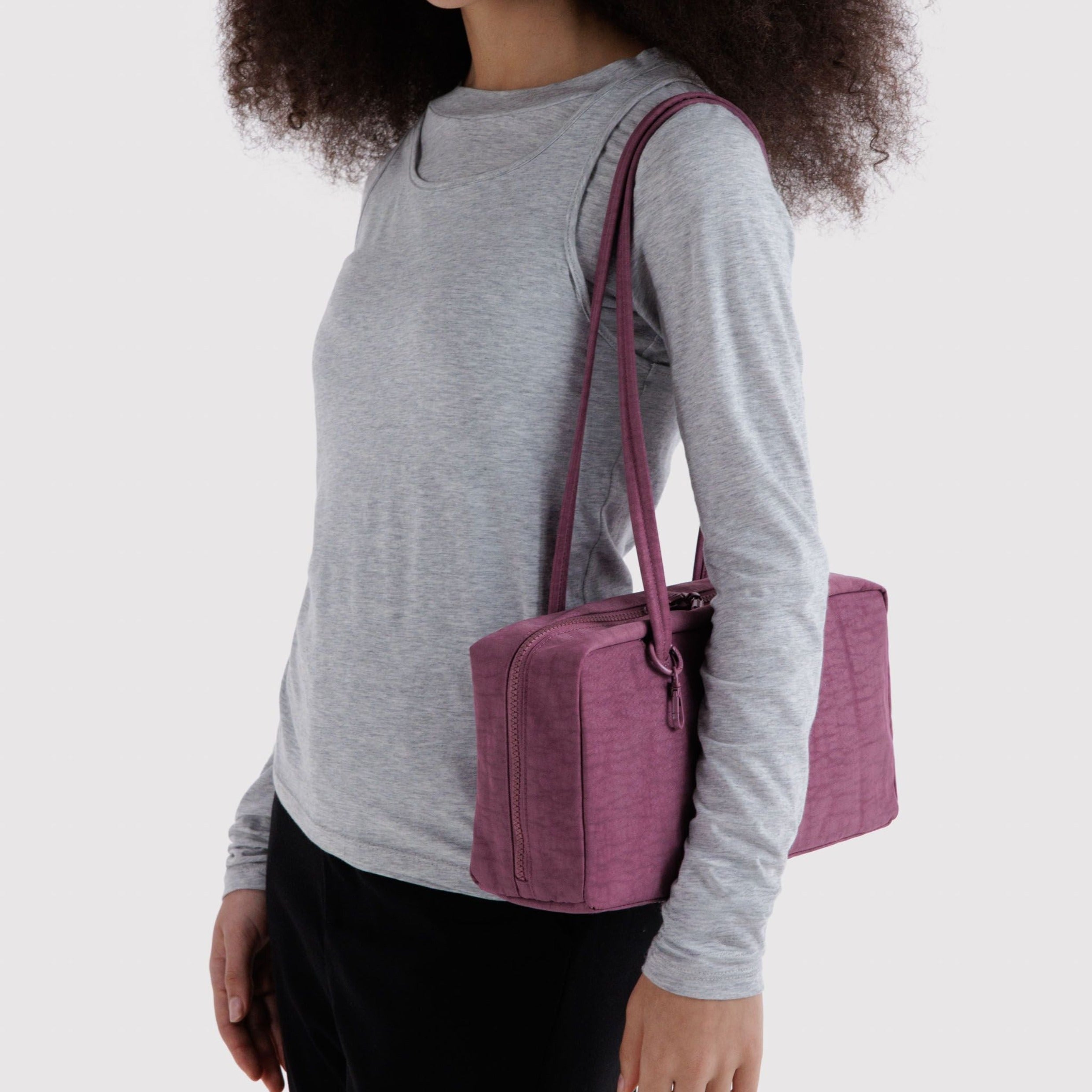 Baggu Nylon Bowler Bag in Wild Plum