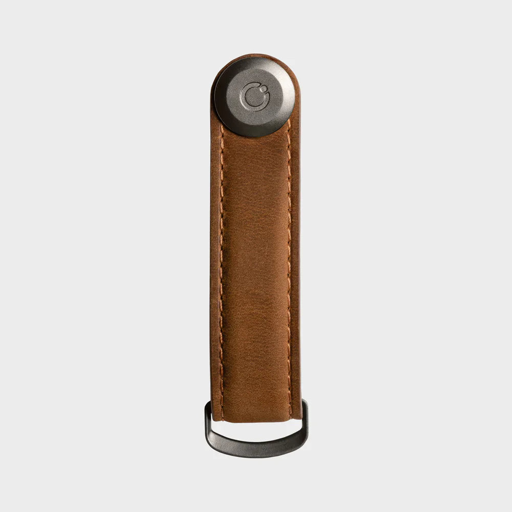Orbitkey Key Organiser Crazy-Horse in Chestnut Brown with Brown Stitching