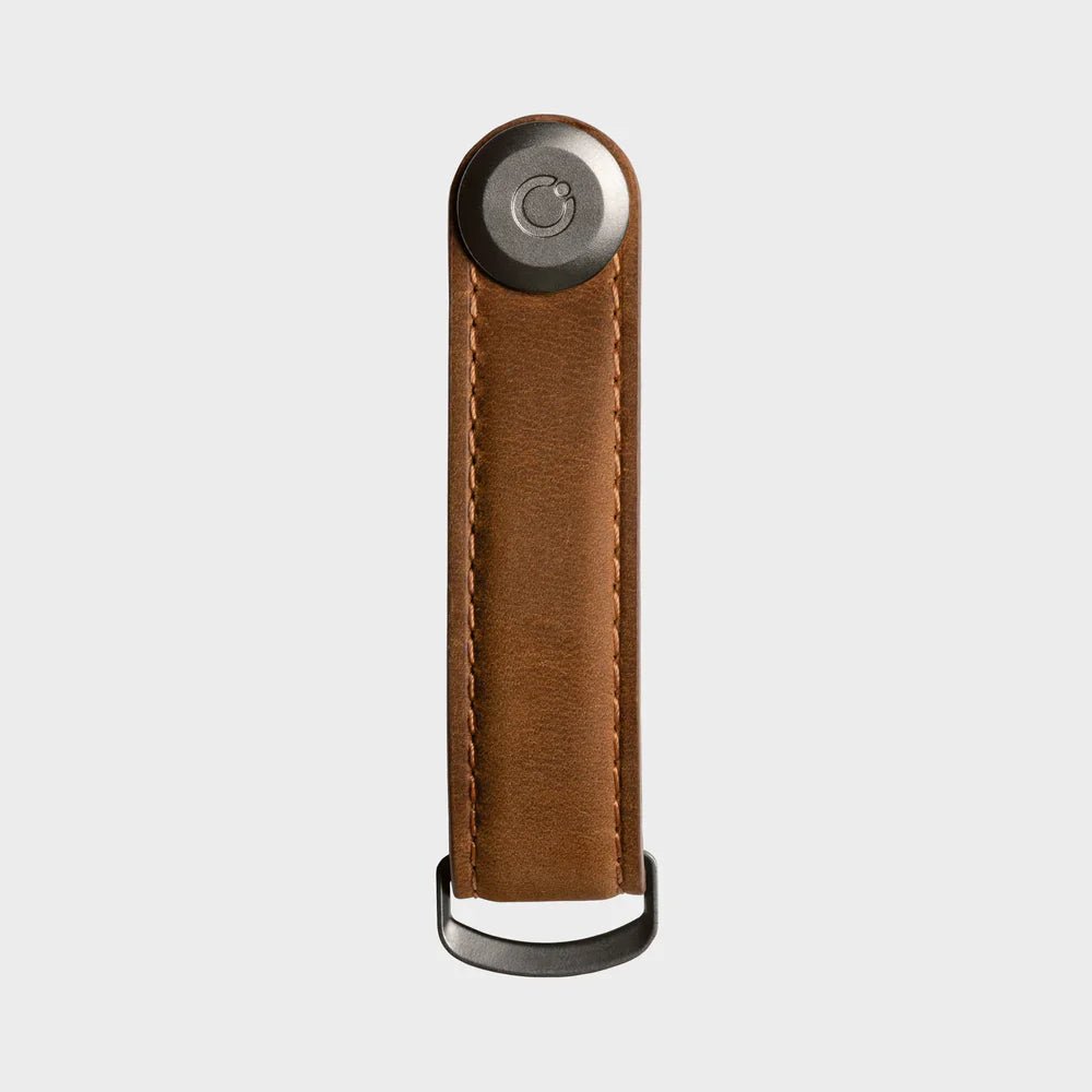 Orbitkey Key Organiser Crazy-Horse in Chestnut Brown with Brown Stitching - Getoutside Shoes