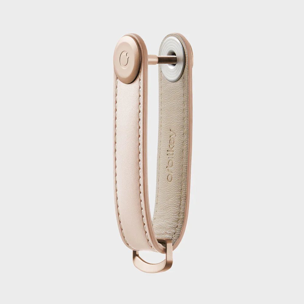 Orbitkey Key Organiser Leather in Blush with Blush Stitching - Getoutside Shoes