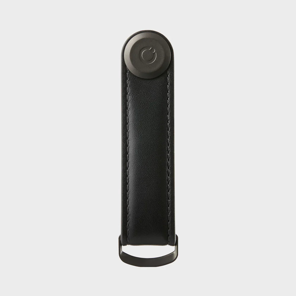 Orbitkey Key Organiser Leather in Black with Black Stitching