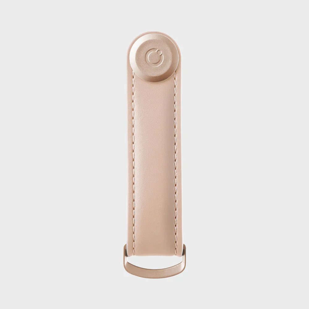 Orbitkey Key Organiser Leather in Blush with Blush Stitching