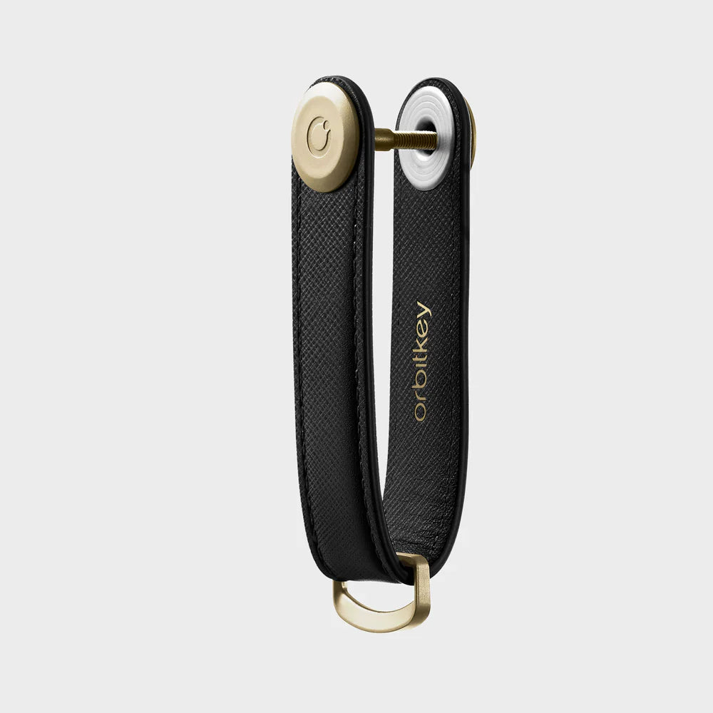 Orbitkey Key Organiser Saffiano in Liquorice Black
